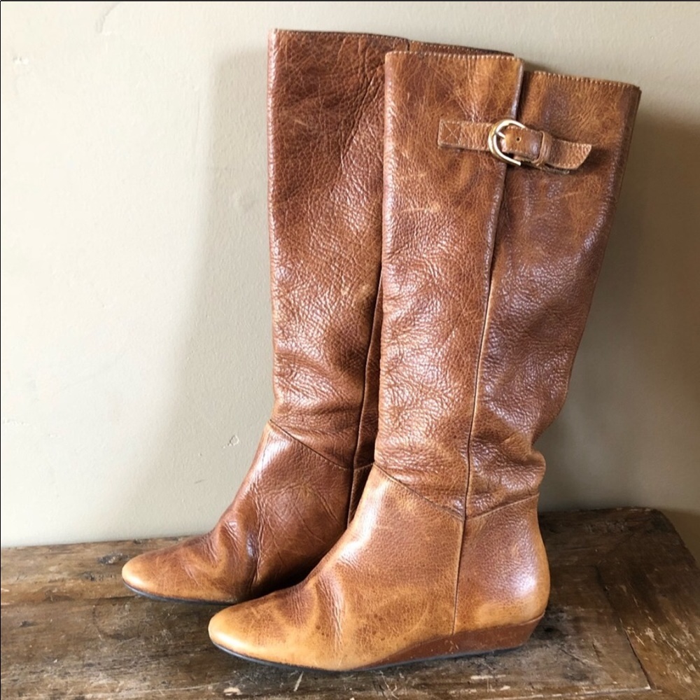 Steve Madden Intyce brown leather boots